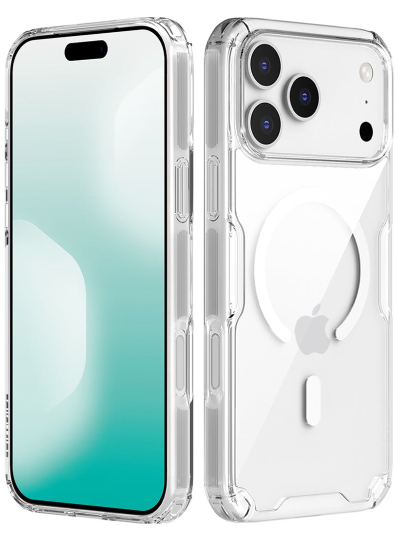 Nillkin Magnetic for iPhone 17 Pro Max Case, Hard PC Back Cover with Soft Edges, Transparent - Image 1