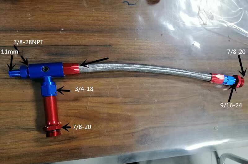 Pateyney 7820 Red blue Fuel Line for Holley Carburetor double pumper 4150 4160 - Image 3