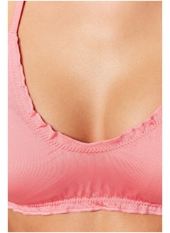 trendyol Pink Bralet Frilly Bikini Top TBESS23BU00202  - Image 4