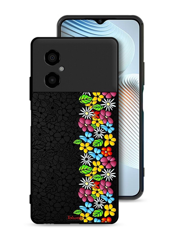 Tolwak Xiaomi Poco M4 5G Protective Case Cover Flowers Line - Image 1