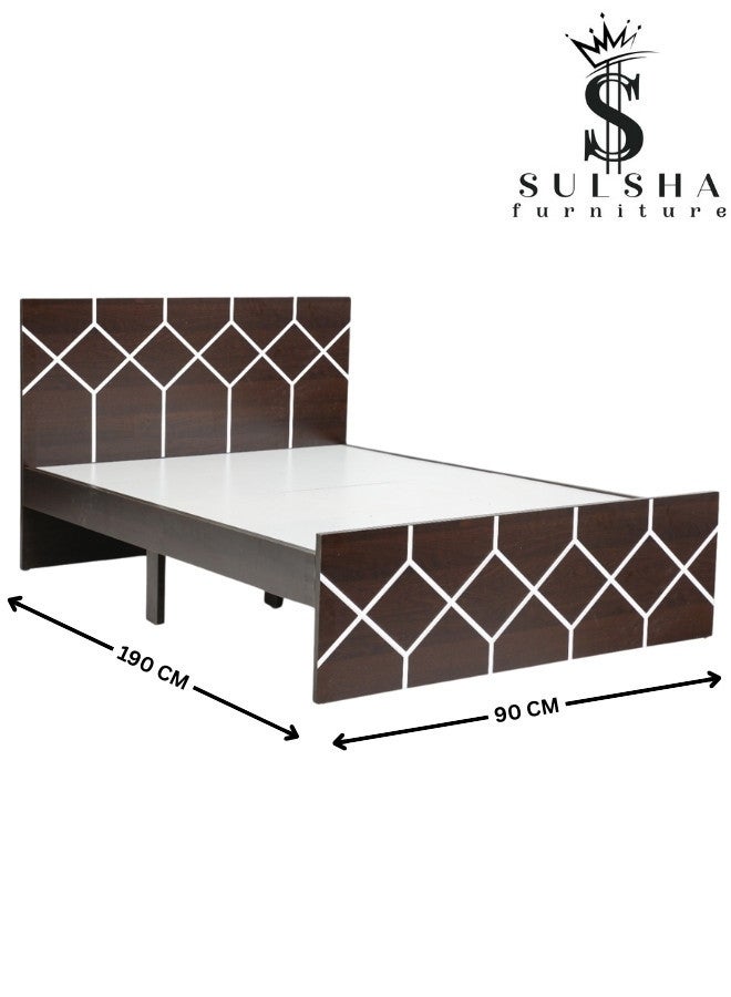 SULSHA Modern Wooden Bed Single Size 190x90 Without Mattress - Image 2