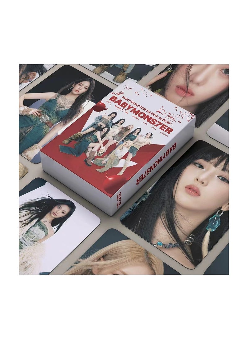 NIBEMINENT 55 Pcs Kpop BABYMONSTER SHEESH Lomo Cards Card For Fans Collection Gifts - Image 1