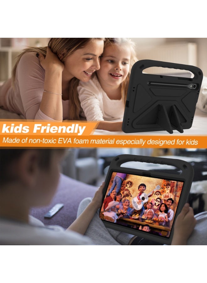 Cover for Samsung Galaxy Tab S10 Lite/S10 FE/S9 FE/Tab S9 10.9 inch Released 2025 Tablet Case for Kids - Durable Lightweight EVA Shockproof Protective Handle Stand Cover (Black) - Image 3