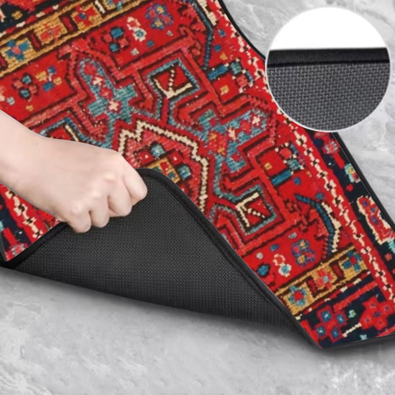 EOHMAK Car Floor Mats Non-Slip Automotive Floor Mats All-Weather Front Rear Car Floor Foot Mat Sets of 4 Pieces Foot Mats Rugs Carpet for Car Trucks SUV Sedans (Red) - Image 2