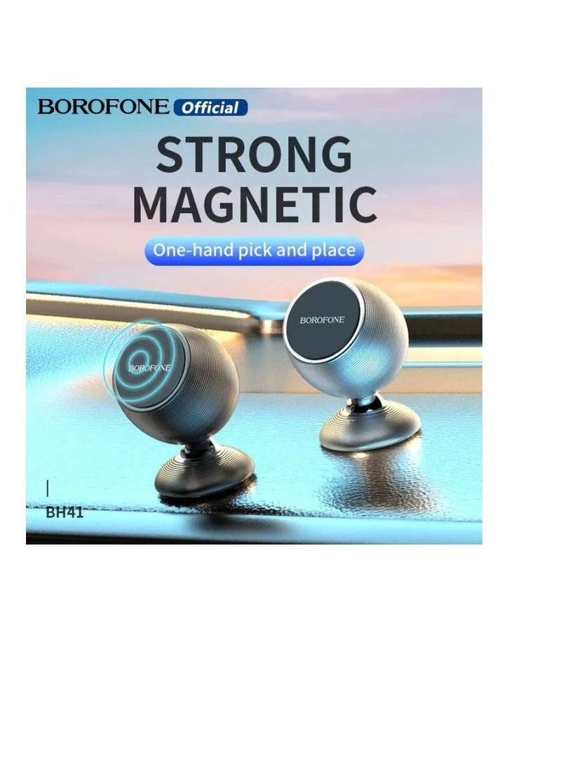 BOROFONE BH41 Universal Magnetic Car Holder 360 Rotation Mobile For Iphone Samsung Xiaomi VIVO OPPO PC GPS Cell Phone Holder Suitable For 4.7-6.5 Inch Mobile Phones