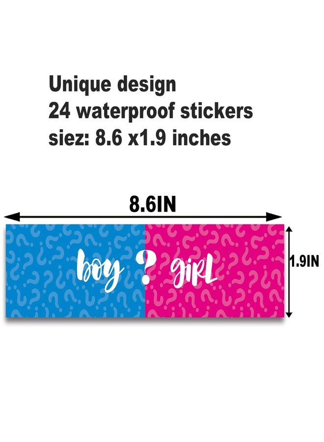 Mr.Mug 24 Gender Reveal Pink and Blue Baby Shower Party Water Bottle Labels, Wine or Bottle Stickers, Baby Shower Gender Reveal Party Decoration Supplies - Image 4