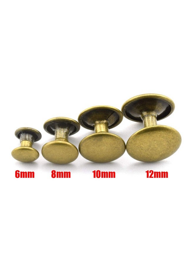 RuiLing 120Pcs 12X12Mm Bronze Double Cap Rapid Rivets Round Head Decorative Rivets Diy Leather Craft Studs 1/2 Inch  - Image 5
