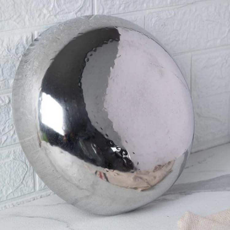 Dynore Stainless Steel Hammered Kadhai/Heavy Bottom Cookware/Kadhai/Kadhai for Kitchen/Utensils for Cooking, Deep Frying Without Handle 1500 ml Dia 20 cm - Image 2