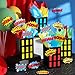 Weekgrat 12 Sets Hero Theme Party Decoration Hero Boxes Centerpiece 79 x 51 x 51 Inch Sticks with Tissue Paper Standing Cards Birthday Baby Shower Party Supplies RedYellowBlue - Image 4