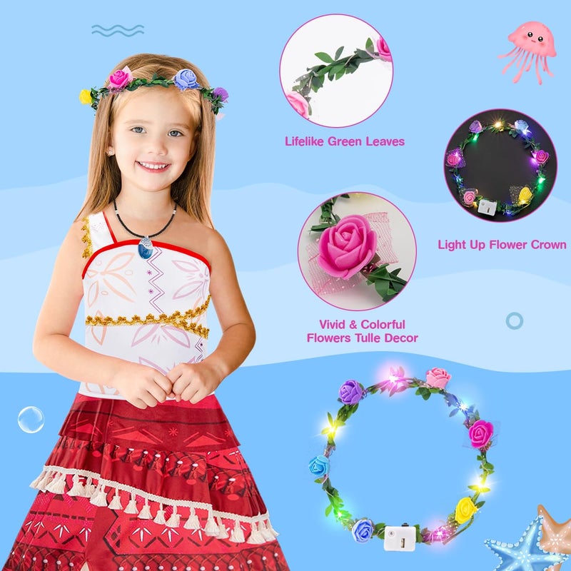 ميلاند Meland Princess Dress Up for Girls-Princess Costume for Girl Dress Up & Play Play Kids Princess Dress for Toddler 3-8 (5-6 years) - Image 3