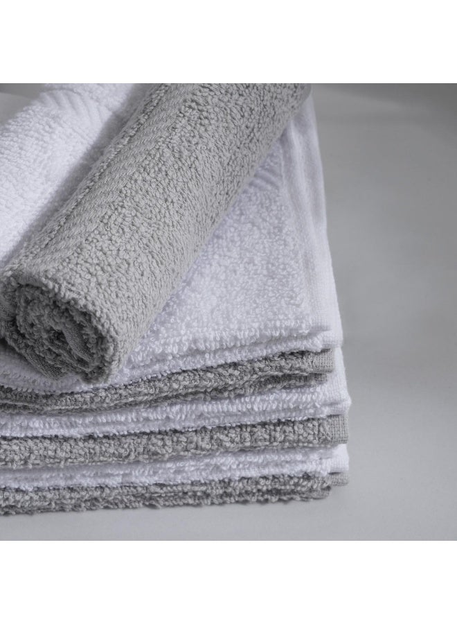Pan Home Essential 8-piece Fingertip Towel Set 30x30cm - Grey - Image 5