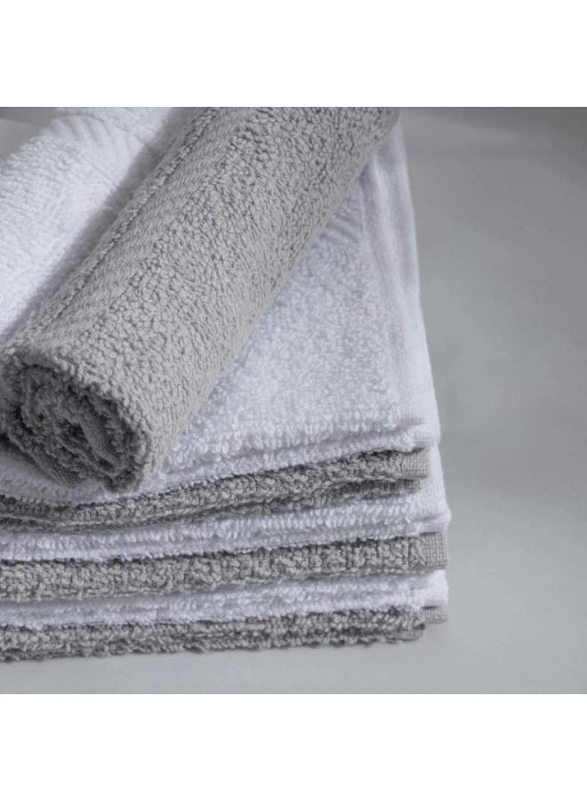 Pan Home طقم مناشف بأطراف الأصابع 8 قطع 30x30 سم - رمادي - Image 2