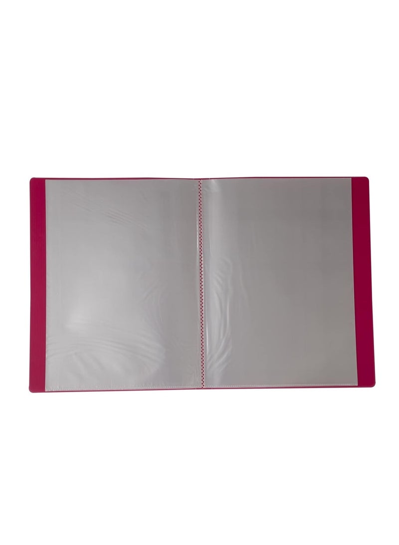 Maxi 6-Piece Display Book 30 Pockets Flourescent Pink Cover - Image 2