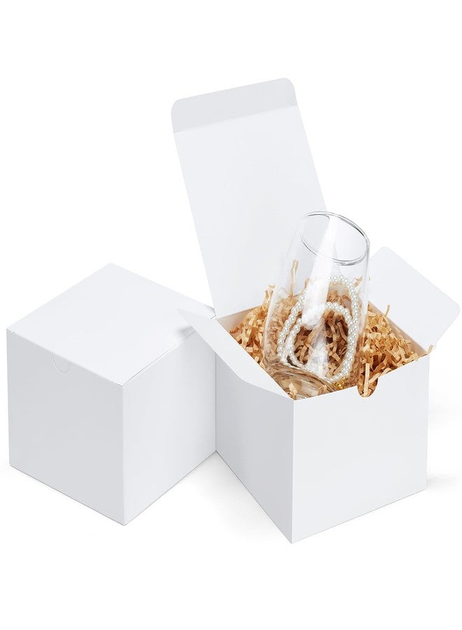 Eupako White Gift Boxes 5x5x3.5 25 Pack Kraft Paper Gift Boxes with Lids for Crafting, Gifts, Wedding, Birthday, Party, Cupcake - Image 1