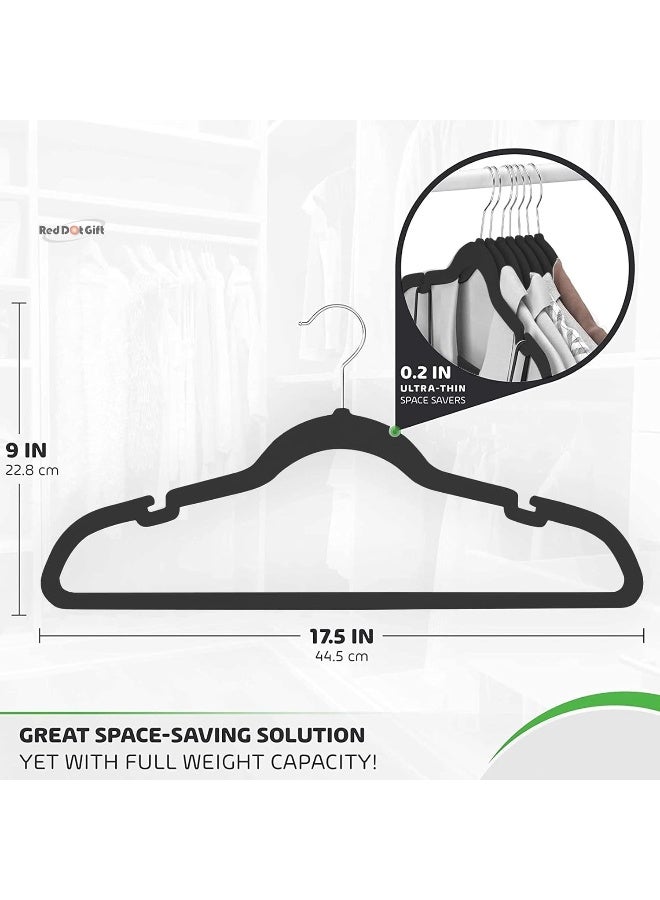 Red Dot Gift Red Dot Gift Pack of 20 Velvet Clothes Hangers 45cm Heavy Duty Durable Coat and Clothes Hangers - Image 2
