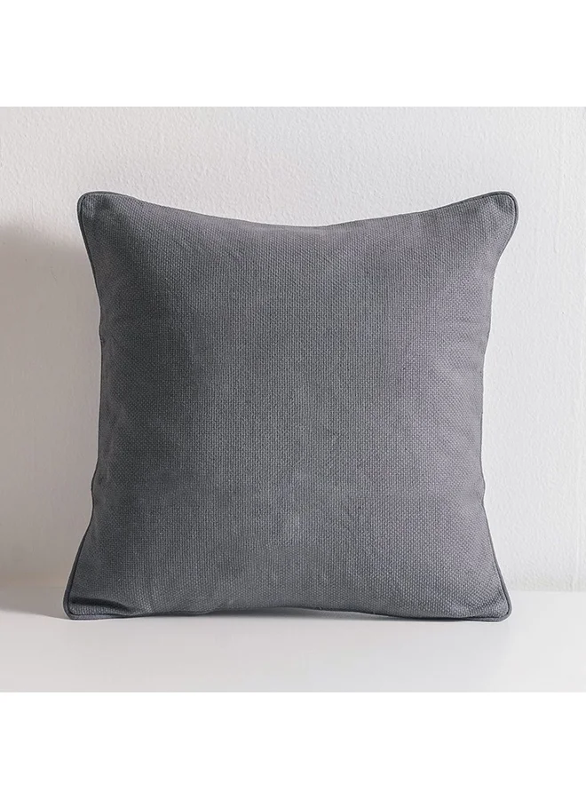 DANUBE HOME Danube Home Gleam Dyed Matty Weave Cushion Cover - Grey - 45x45 cm | Cotton Couch Pillow Cover For Living Room, Bed Room