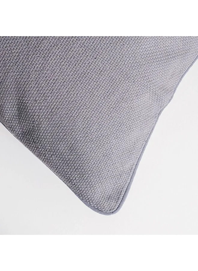 DANUBE HOME Danube Home Gleam Dyed Matty Weave Cushion Cover - Grey - 45x45 cm | Cotton Couch Pillow Cover For Living Room, Bed Room