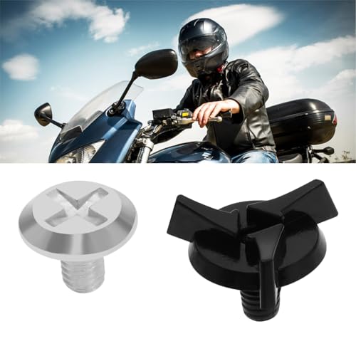 Micro Traders 2 Sets of Motorcycle Helmet Screws Fixing Screws Helmet Accessories Plastic Metal for Motorcycle Off-Road Vehicles Black Silver - Image 3