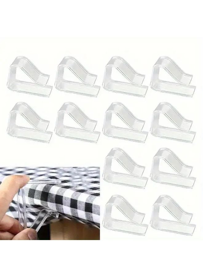 12 Pcs Small Windproof Outdoor Tablecloth Clips Plastic Picnic Table Skirt Holders - Image 2