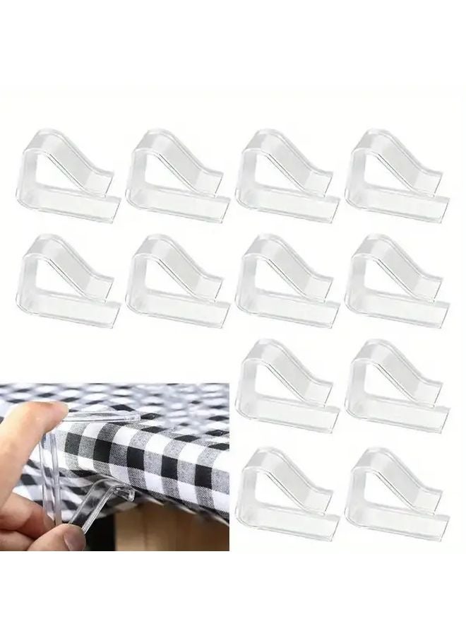 12 Pcs Small Windproof Outdoor Tablecloth Clips Plastic Picnic Table Skirt Holders - Image 1