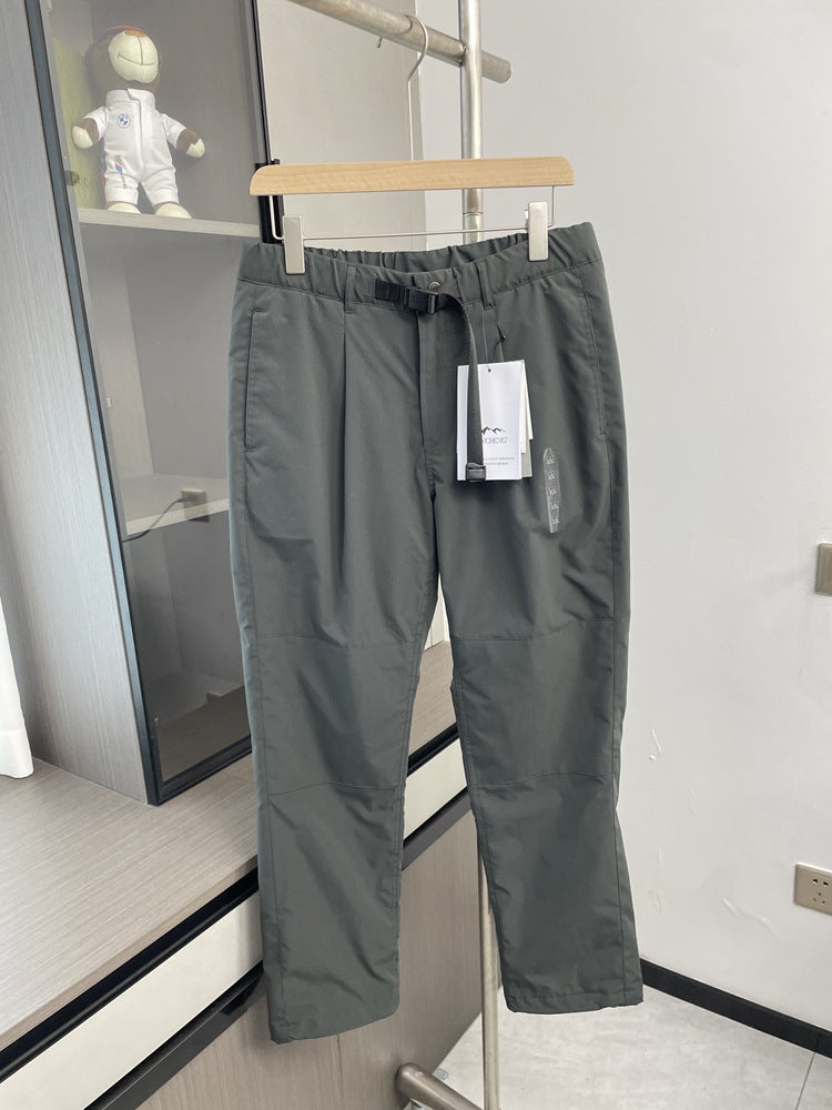 Super Warm! Men'S Winter Outdoor Waterproof Moisture-Wicking Fleece Thickened Belt Hiking Casual Pants - Image 1