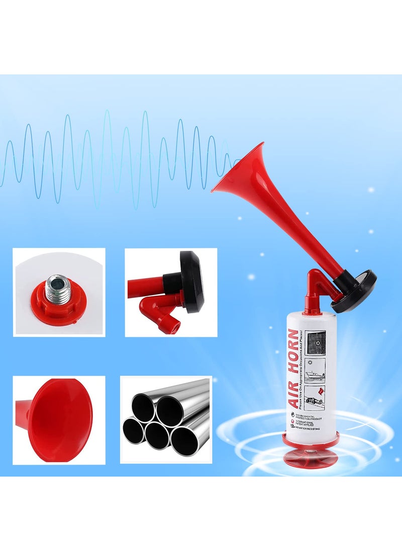 Qidoe Handheld Air Horn, Aluminum Super Loud Noise Maker Bear Horn Self Defense Portable Air Pump Horn Sports and Marine Signal Safety Alarm Horn for Boating, Sports Events, Birthday Parties  - Image 4