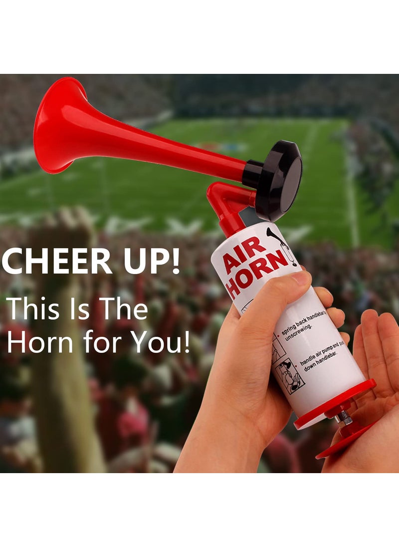 Qidoe Handheld Air Horn, Aluminum Super Loud Noise Maker Bear Horn Self Defense Portable Air Pump Horn Sports and Marine Signal Safety Alarm Horn for Boating, Sports Events, Birthday Parties  - Image 2