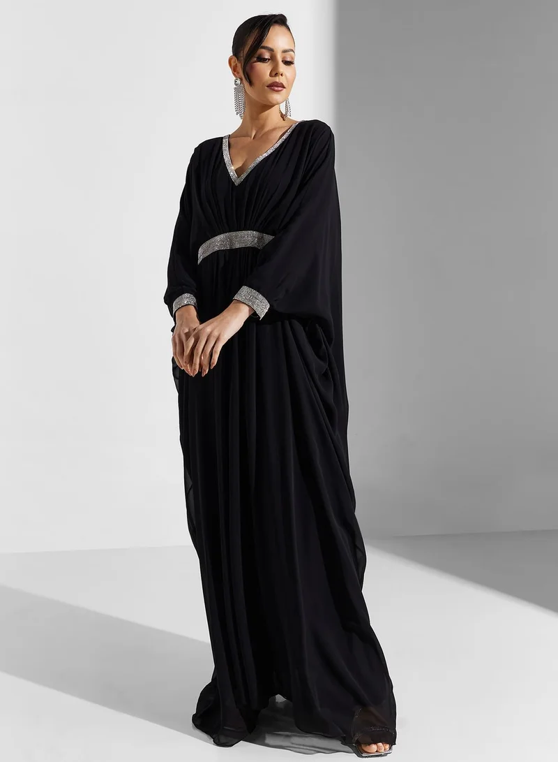 Khizana Embellished Waist Kaftan