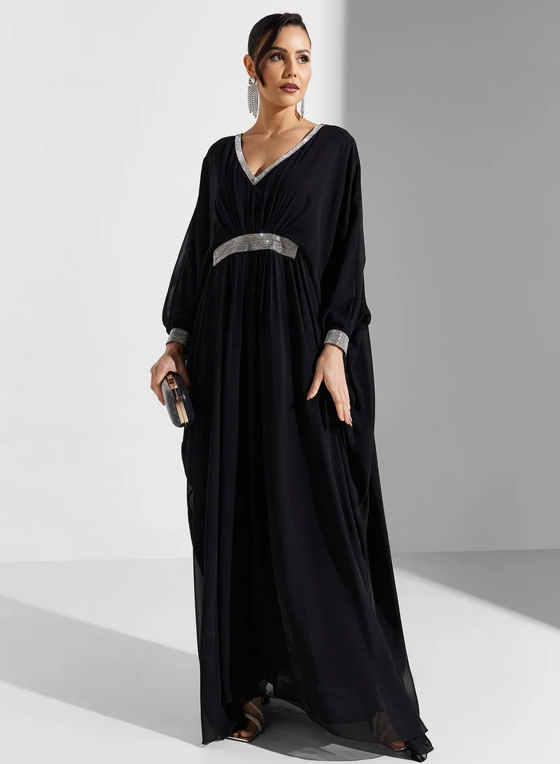 Khizana Embellished Waist Kaftan