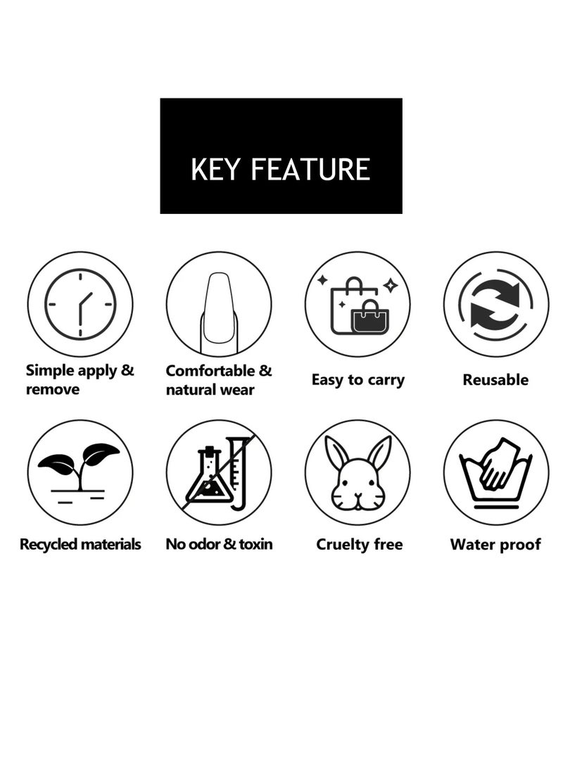 Artist Design/3D Princess Gift (Handmade)/Press On nails/Luxury Hand Painted/Long Coffin/10 PCS/M Size - Image 5