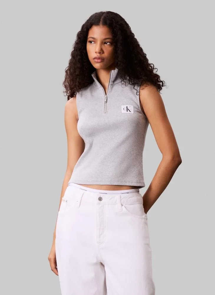 Calvin Klein Jeans Logo Half Zip Sweater