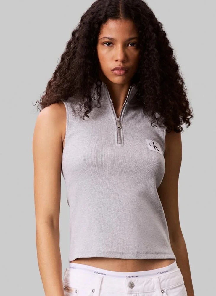 Calvin Klein Jeans Logo Half Zip Sweater