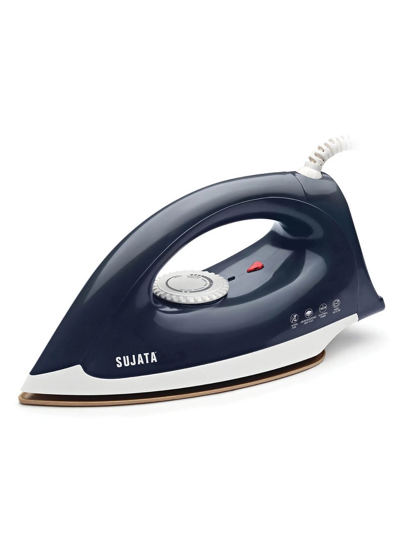 Sujata Smooth Slide 1100 Watts Dry Iron | Overheat Protection Thermal Fuse | American Heritage Double Coat Non-stick | Designed for Tricky Areas - Image 1