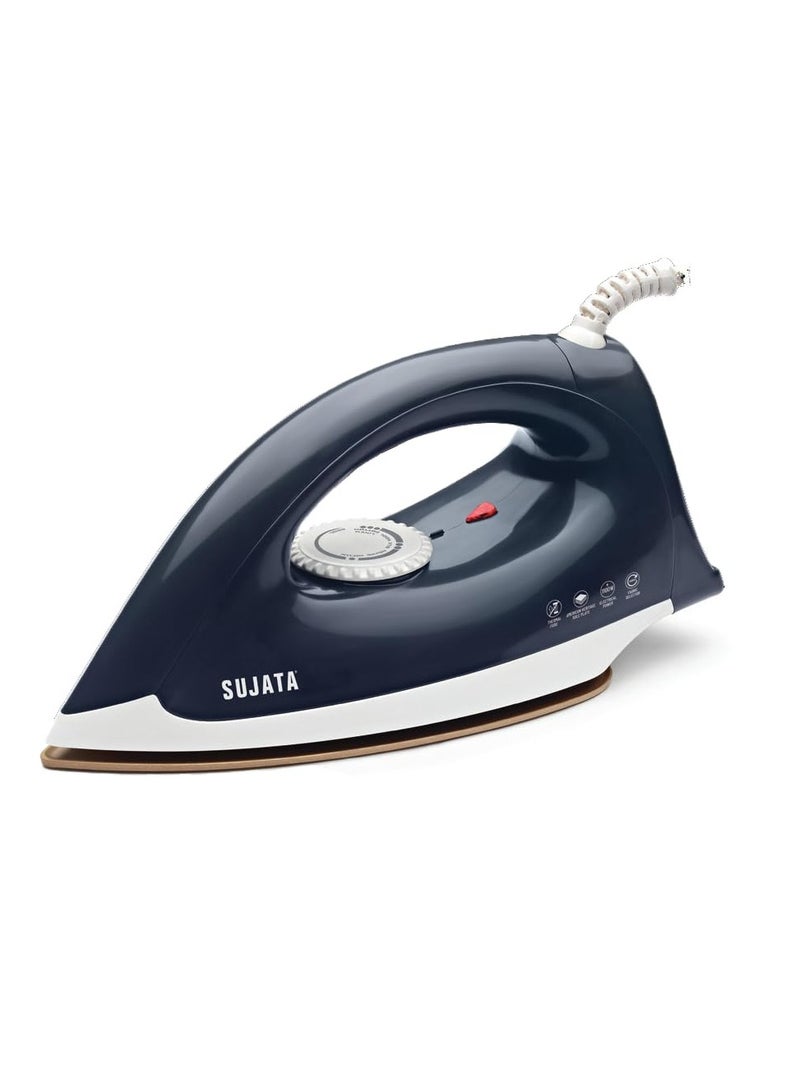 Sujata Smooth Slide 1100 Watts Dry Iron | Overheat Protection Thermal Fuse | American Heritage Double Coat Non-stick | Designed for Tricky Areas - Image 4