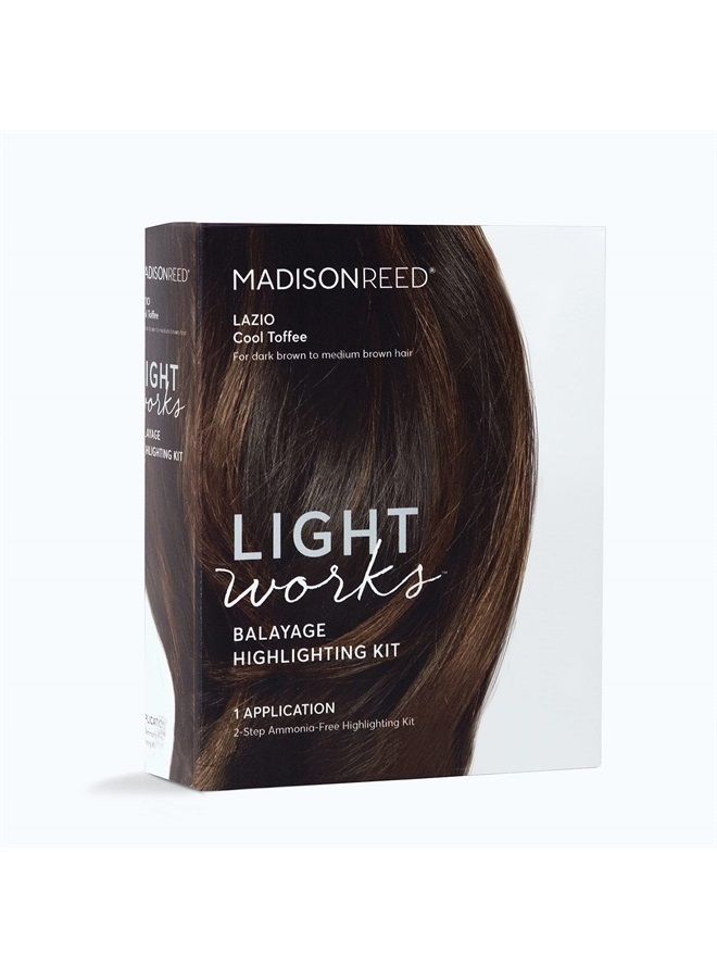 Madison Reed Light Works Balayage Highlighting Kit, Creates Natural-Looking Cool Toffee Highlights (Lazio - Brown), Amonia Free, Cruelty Free, 2 Step Process That Lightens & Tones Hair  - Image 1