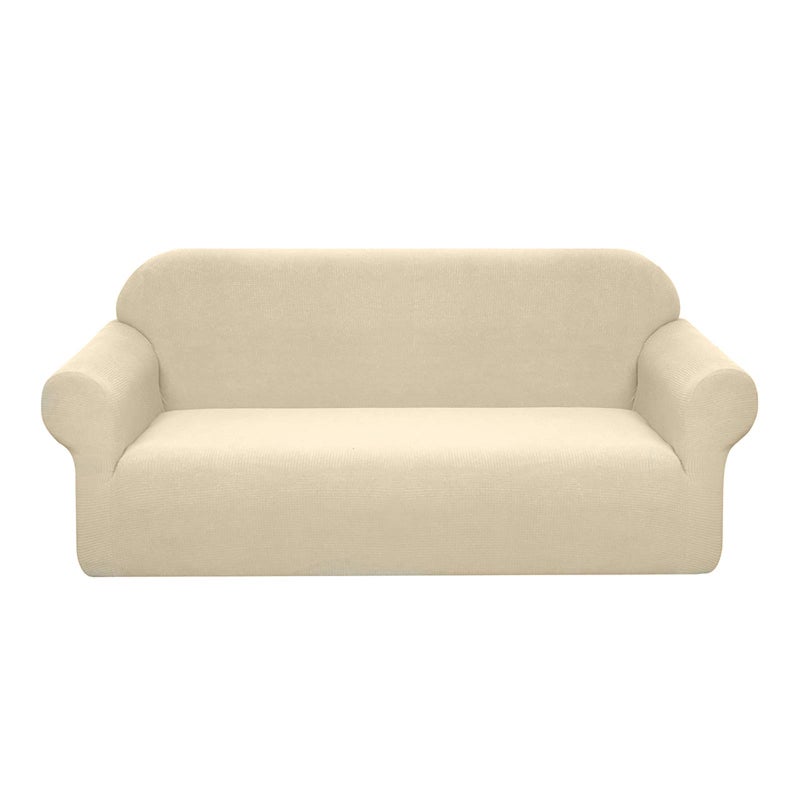 Granbest Premium Water Repellent Sofa Cover High Stretch Couch Slipcover Super Soft Fabric Couch Cover (Beige,Large) - Image 1