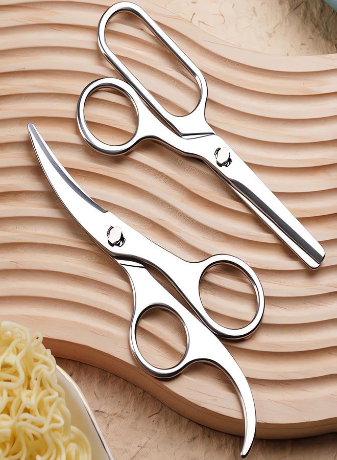 Jasni 2-Pack All 304 Stainless Steel Baby Food Scissors Detachable Vegetables Meat Noodles Kitchen Shears for Infant Kids Anti-Rust Food-Grade Dishwasher Safe with Travel Storage Case - Image 3