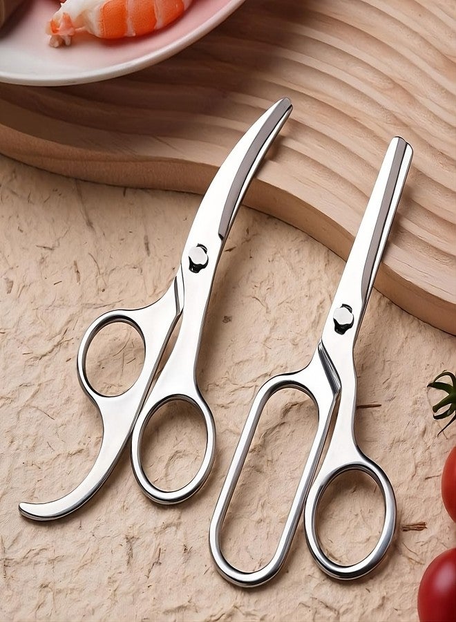 Jasni 2-Pack All 304 Stainless Steel Baby Food Scissors Detachable Vegetables Meat Noodles Kitchen Shears for Infant Kids Anti-Rust Food-Grade Dishwasher Safe with Travel Storage Case - Image 2