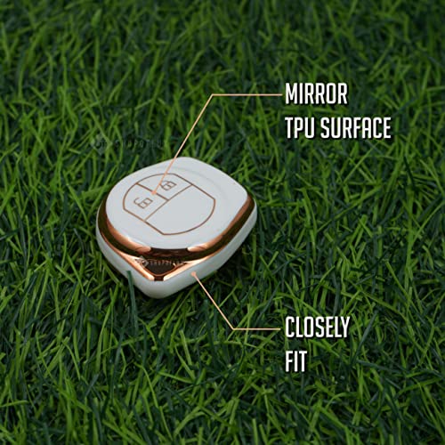 Shopoflux TPU Key Cover Compitable with Swift | baleno | Ertiga | Wagonr | Celerio | Swift Dzire | Alto | Fronx | Brezza | S Presso | Ignis | K10 2 Button Remote Key (Black & White Pack of 2) - Image 3