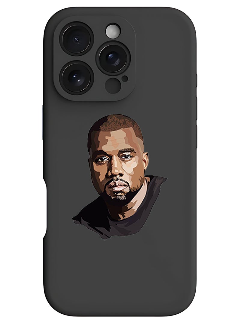 Theodor iPhone 16 Pro Black Protective Slim Fit Case Liquid Silicone Cover with Full Body Protection Anti-Scratch Shockproof Case For iPhone - man - Image 1