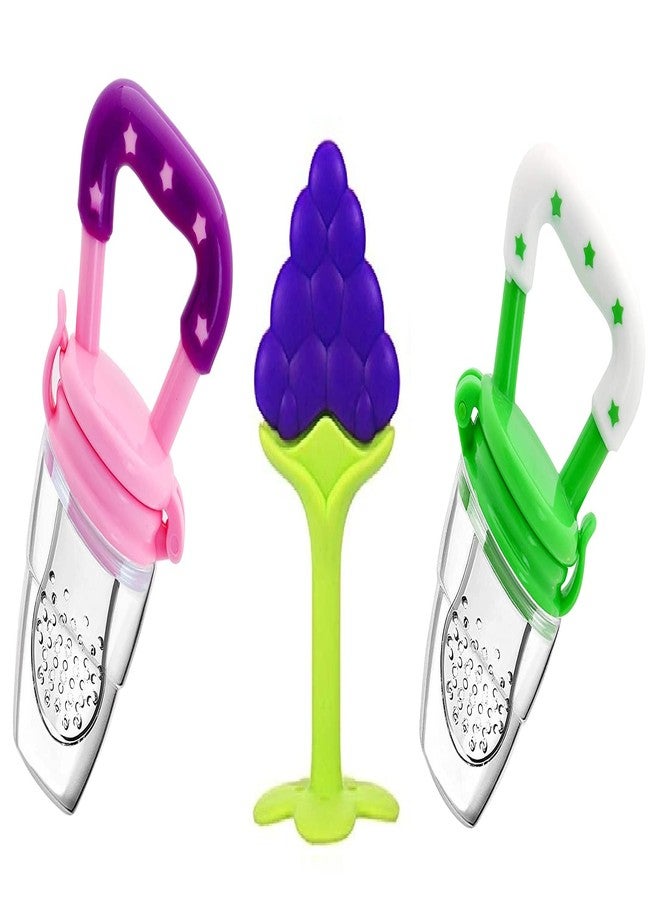 Lappu Baby Silicone Fruit Shape Teether for Baby 6-12 Months| Baby Teether 3-6 Months Babies| Teether Teether for 6 to 12 Months Baby Bpa Free Combo Pack (Multicolor_9) - Image 1