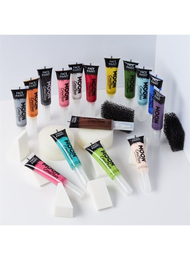 Moon Creations Face & Body Paint with Brush Applicator by Moon Creations - 0.50fl oz - White - Image 3