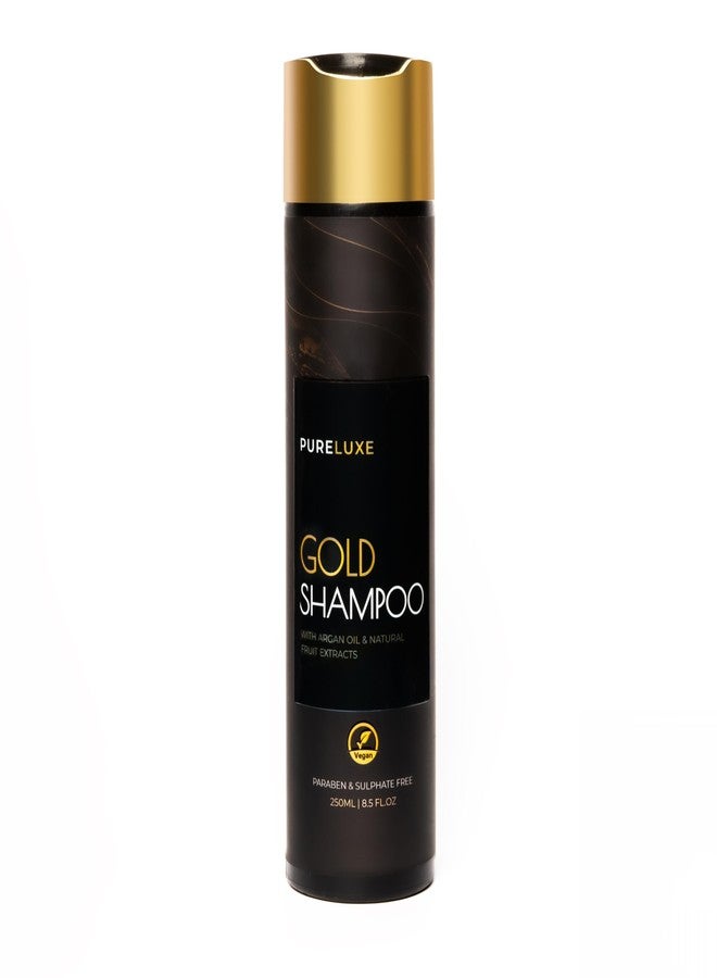 Pureluxe Gold Shampoo with 24K Gold & Argan Oil for Ultra Shine Hydration | Paraben & Sulphate Free | Suitable for All Hair Types - Image 1