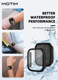 Motim 4 Packs 2 in 1 Watch Screen Protector Case Compatible for Apple Watch Ultra 49mm Tempered Glass Waterproof Hard PC iWatch Screen Cover  - Image 2