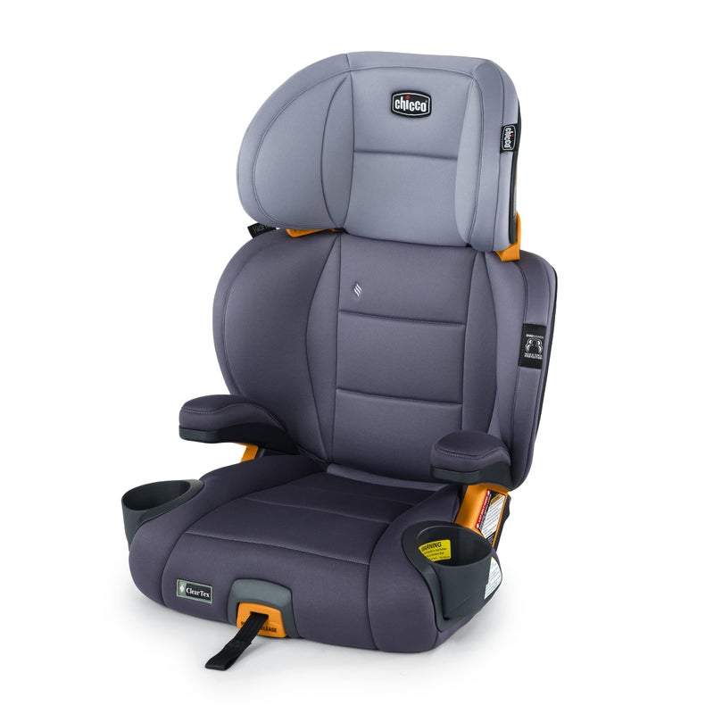 Chicco KidFit ClearTex Plus 2-in-1 Belt-Positioning Booster Car Seat, Backless and High Back Booster Seat, for Children Aged 4 Years and up and 40-100 lbs., Lilac/Purple - Image 1