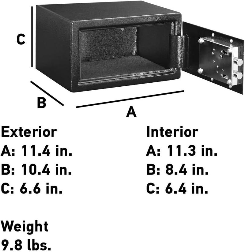 SentrySafe X031 Security Safe with Key Lock, 0.35 Cubic Feet, Black - Image 5