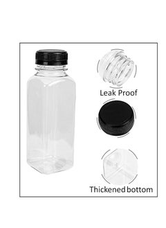 Lavish 250 ml Empty Containers Transparent Plastic, 24 Pcs Square Bottles with Secure Black Lids  - Image 2