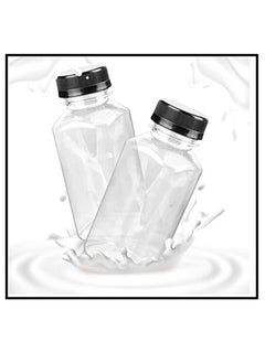 Lavish 250 ml Empty Containers Transparent Plastic, 24 Pcs Square Bottles with Secure Black Lids  - Image 3