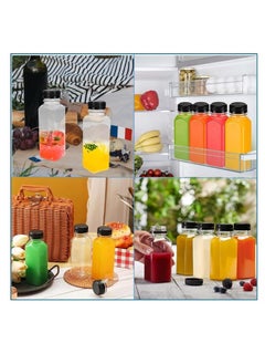 Lavish 250 ml Empty Containers Transparent Plastic, 24 Pcs Square Bottles with Secure Black Lids  - Image 5