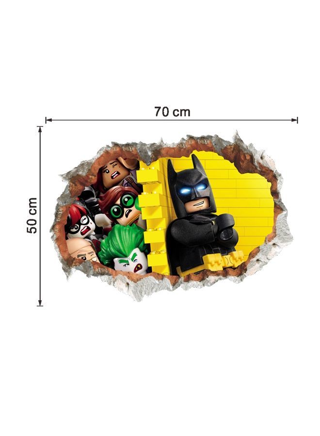 نيبمينينت ملصق جداري قابل للإزالة بتصميم باتمان ثلاثي الأبعاد متعدد الألوان 50x70سنتيمتر - Image 1